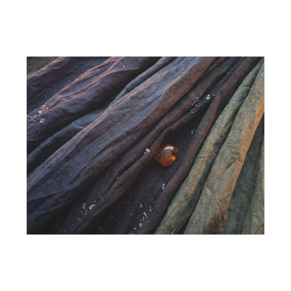 Silk Drape Shadow Zen Canvas Art | Moody Dark Japandi Art