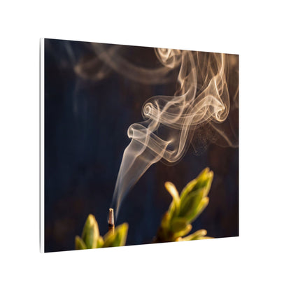 Golden Hour Incense Smoke Canvas Art - Dark Japandi Kanso
