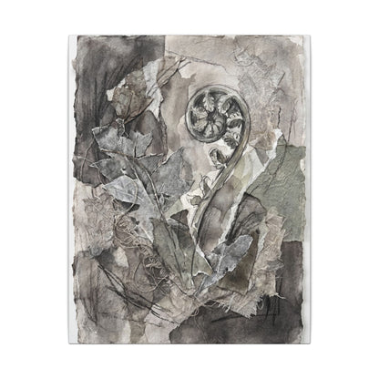 Japandi Fern Unfurling in Overcast | Texture Canvas Art