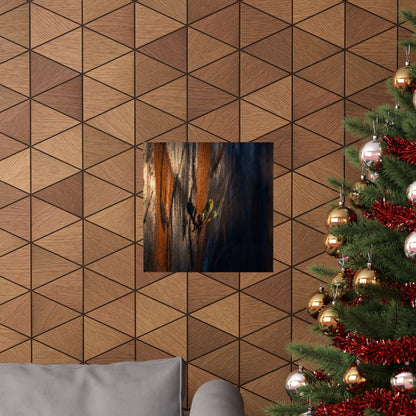 Rust Patina Spring Wall Art Print | Dark Japandi Sophisticated Design
