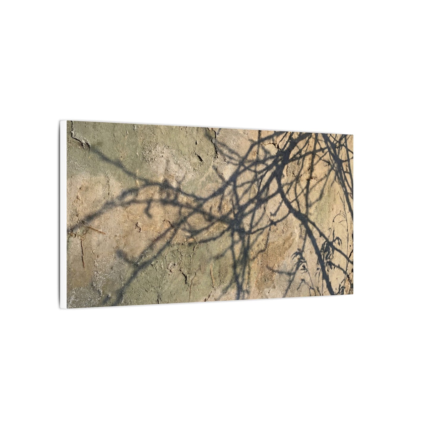 Japandi Shadow Play in Golden Hour | Texture Canvas Art