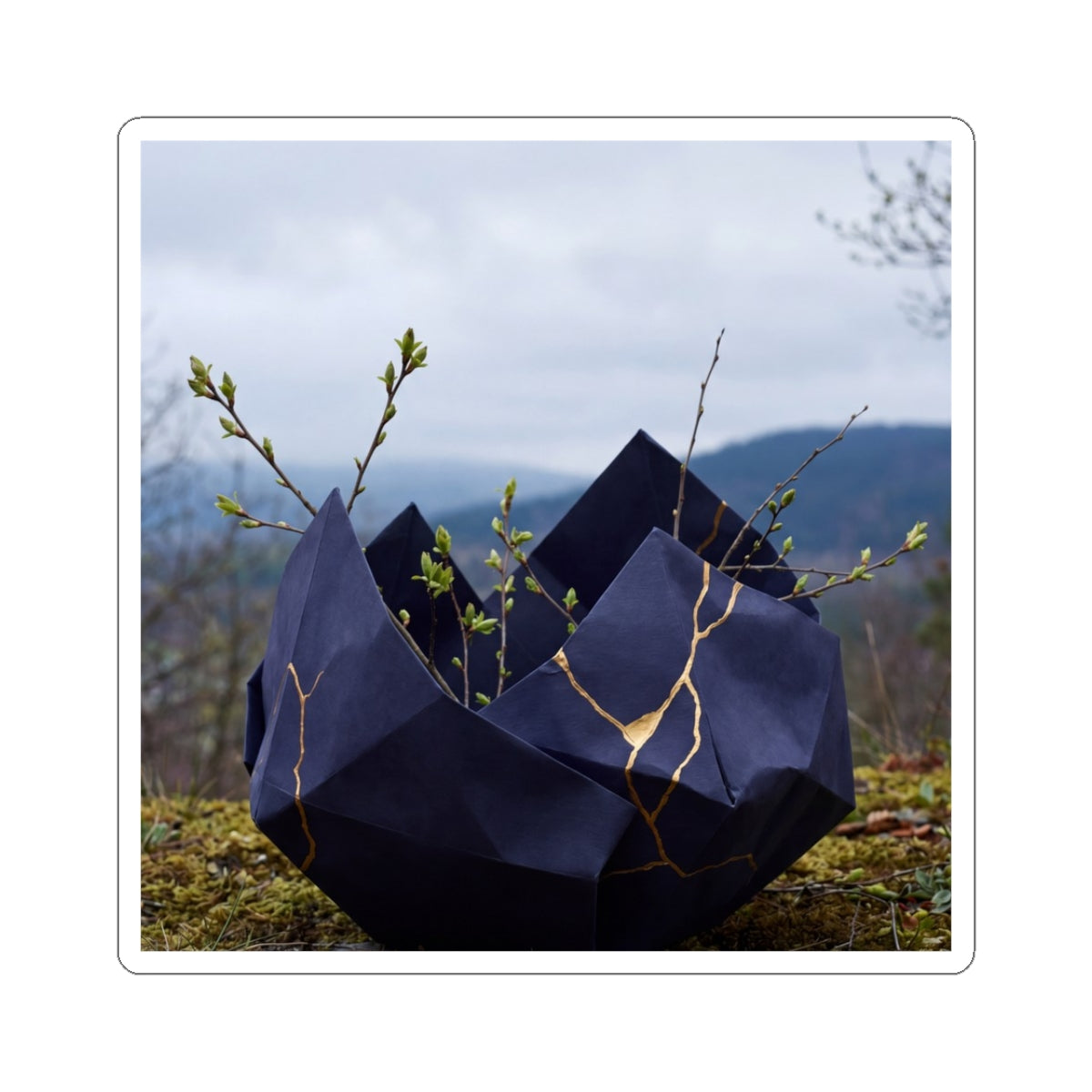 Paper Fold Gold Repair Sticker | Beautiful Kintsugi Art