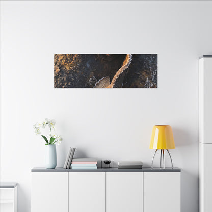 Moody Rust Patina Canvas Art - Moody Minimal Dark Japandi