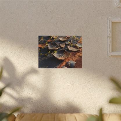 Spring Broken Pottery Gold Vein Canvas Art | Philosophical Decor