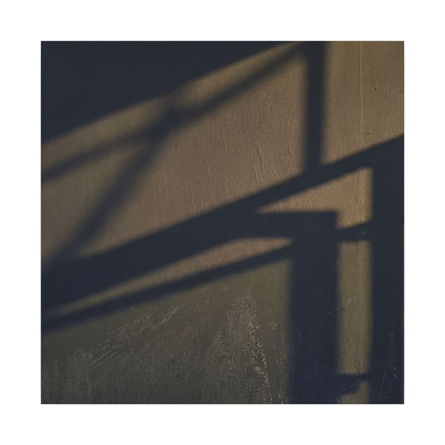 Sophisticated Shadow Play Canvas Art - Moody Minimal Dark Japandi