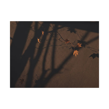 Shadow Play Autumn Canvas Art | Dark Japandi Luxurious Design Art Print
