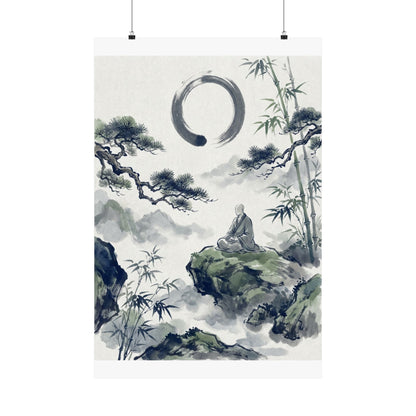 Zen Sumi-e Wall Art Print Art Print