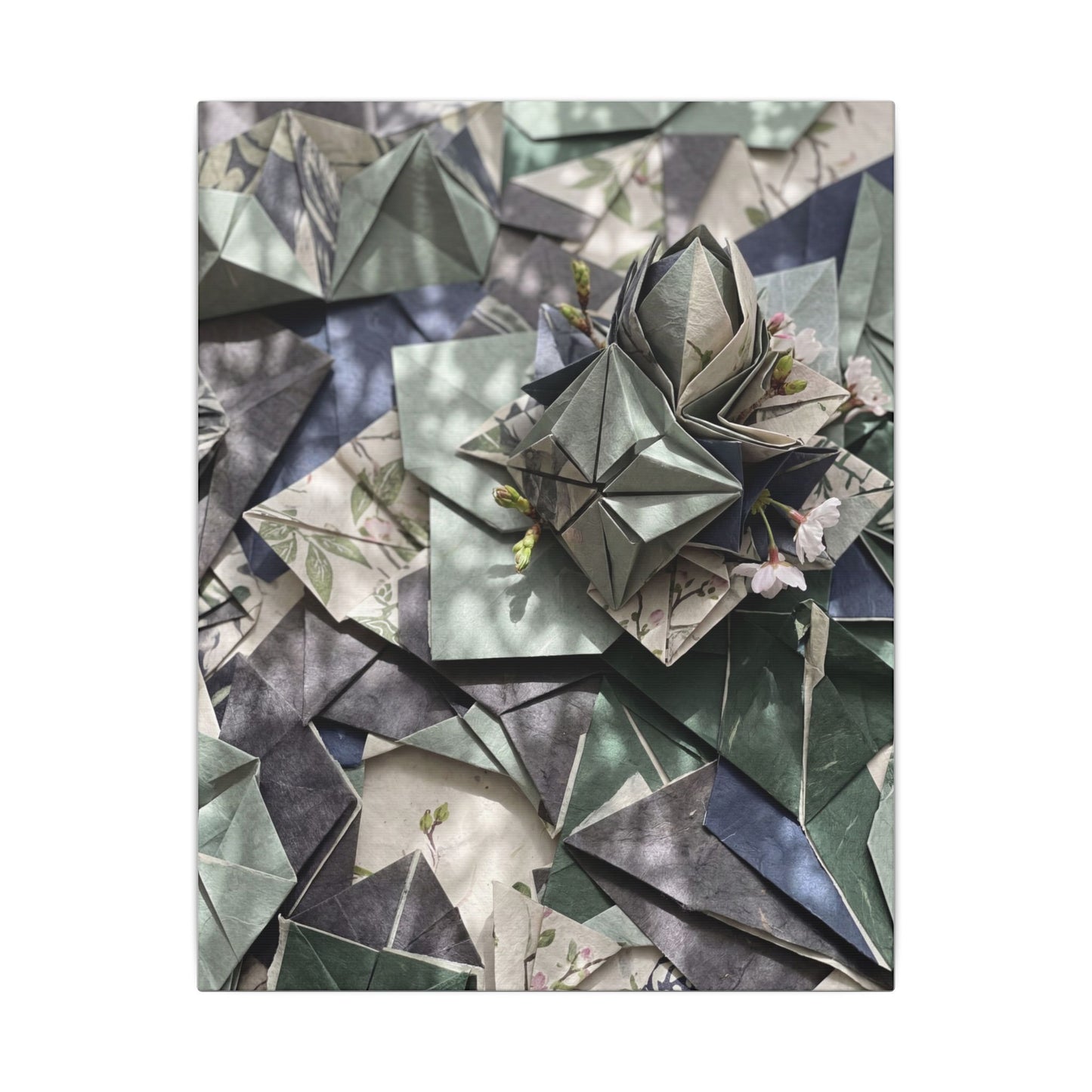 Shibui Paper Fold Canvas Art - Japandi Japanese Pattern