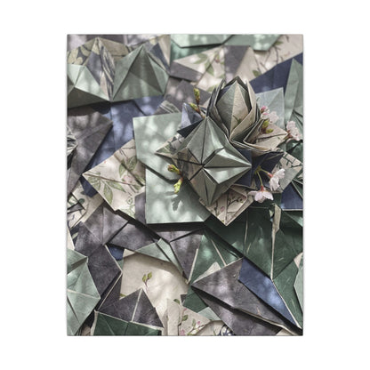 Shibui Paper Fold Canvas Art - Japandi Japanese Pattern