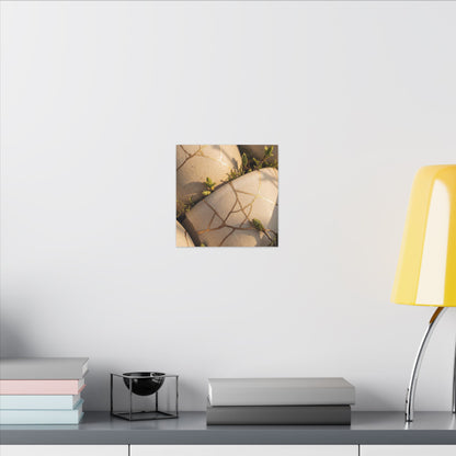 Spring Broken Pottery Gold Vein Canvas Art | Beautiful Decor