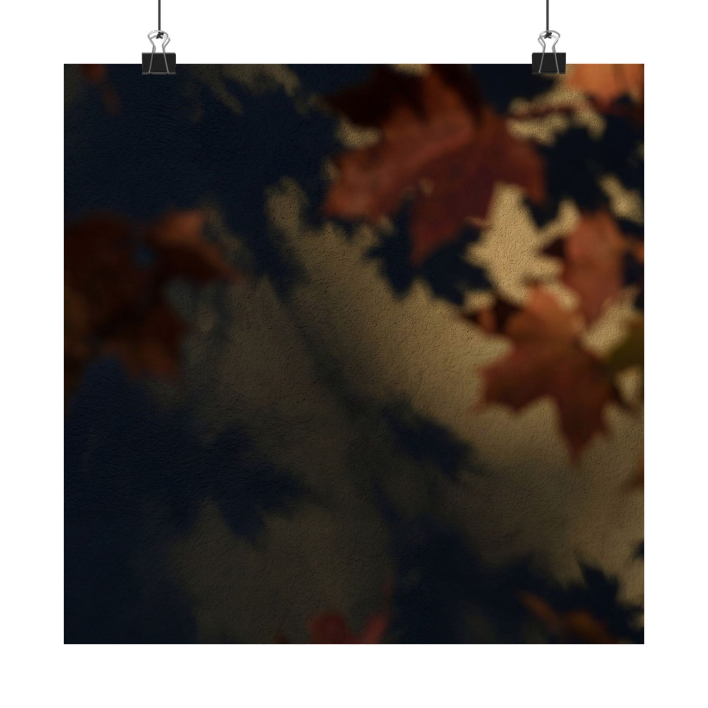 Dark Japandi Shadow Play in Golden Hour | Moody Minimal Wall Art Print Art Print
