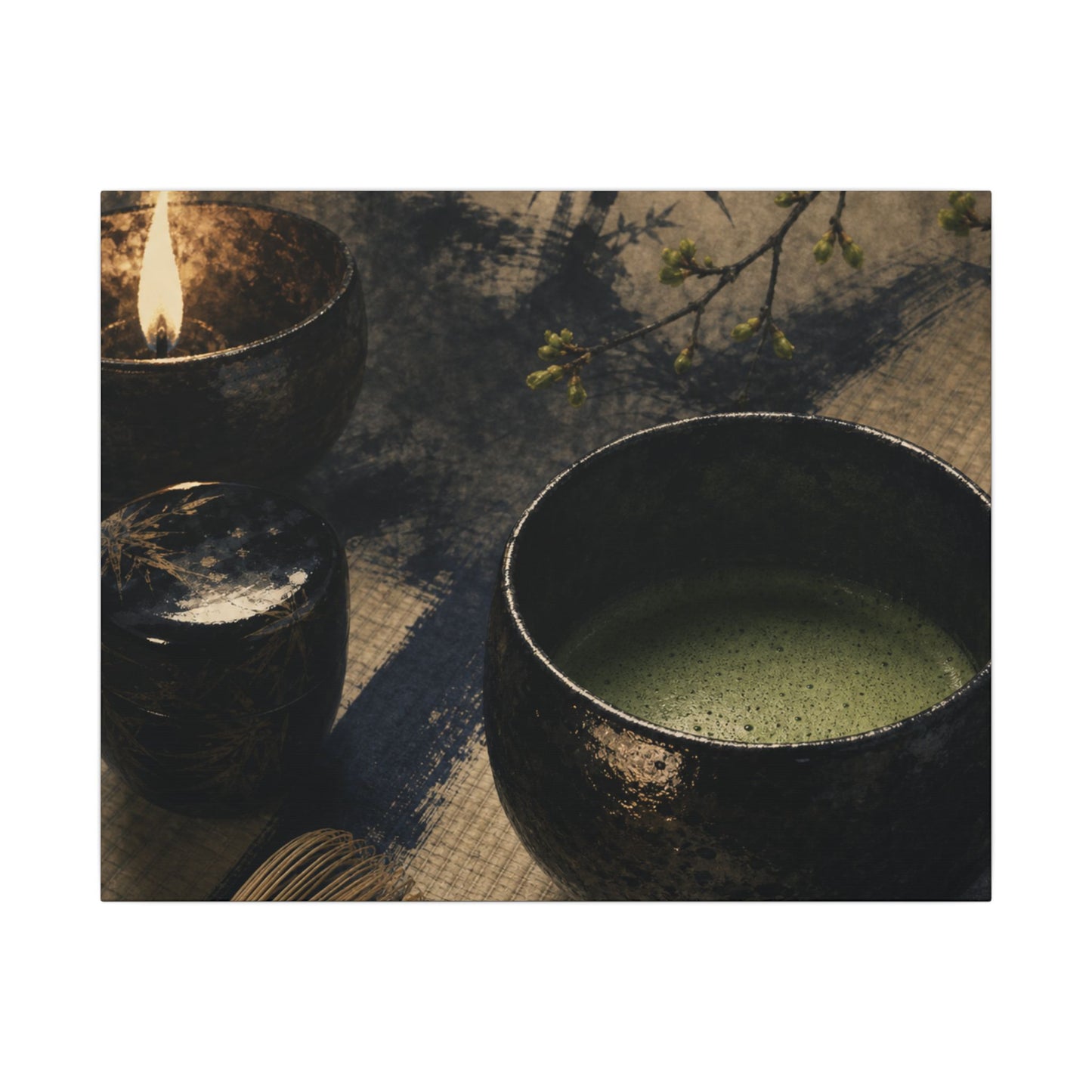 Ma Tea Ceremony Canvas Art - Zen Sumi E