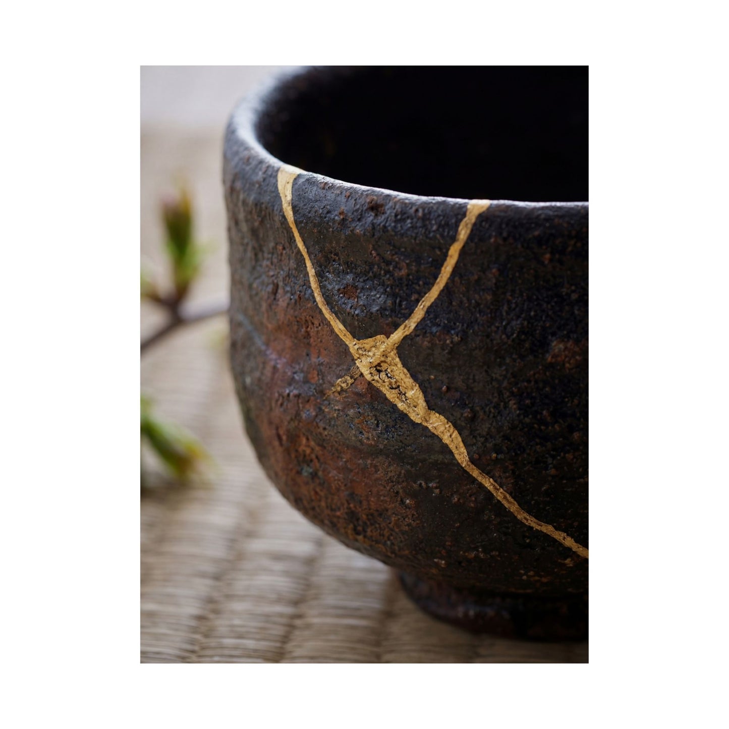 Tea Ceremony Spring Wall Art Print | Kintsugi Artful Design