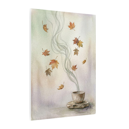 Incense Smoke Canvas Art | Autumn Japandi Watercolor Art