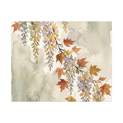 Ma Wisteria Canvas Art - Japandi Watercolor