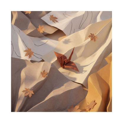 Paper Fold Wall Art Print | Autumn Japandi Minimal Line Art