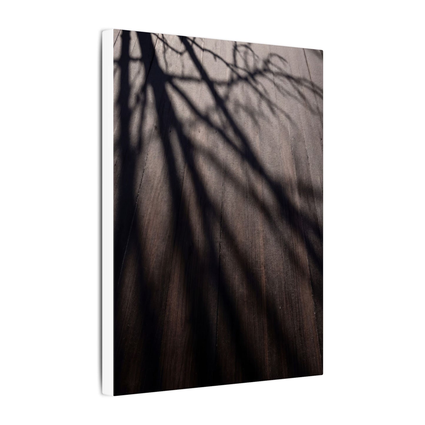 Dark Japandi Shadow Play in Dawn | Moody Minimal Canvas Art