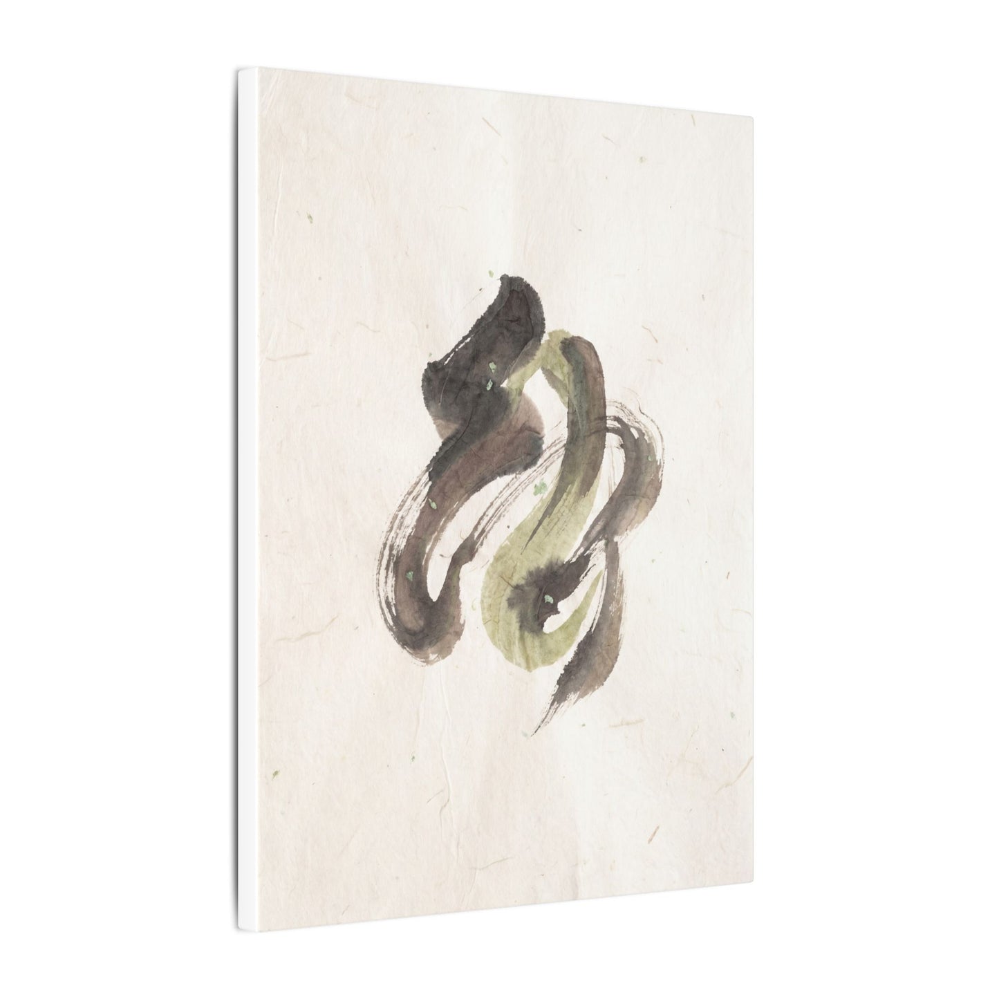 Ink Brushstroke Canvas Art | Spring Japandi Japanese Pattern Art
