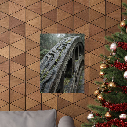 Kanso Wooden Bridge Wall Art Print - Japandi Japanese Pattern