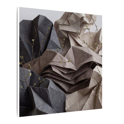 Neutral Paper Fold Canvas Art - Texture Japandi