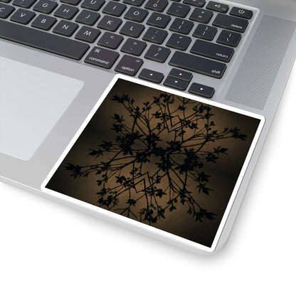 Dark Japandi Shadow Play in Golden Hour | Shadow Zen Sticker