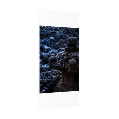 Moody Stone Lantern Canvas Art - Shadow Zen Dark Japandi