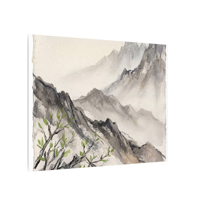 Spring Mountain Mist Texture Canvas Art | Warm Decor