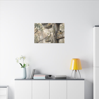 Torii Gate Spring Canvas Art | Japandi Neutral Design