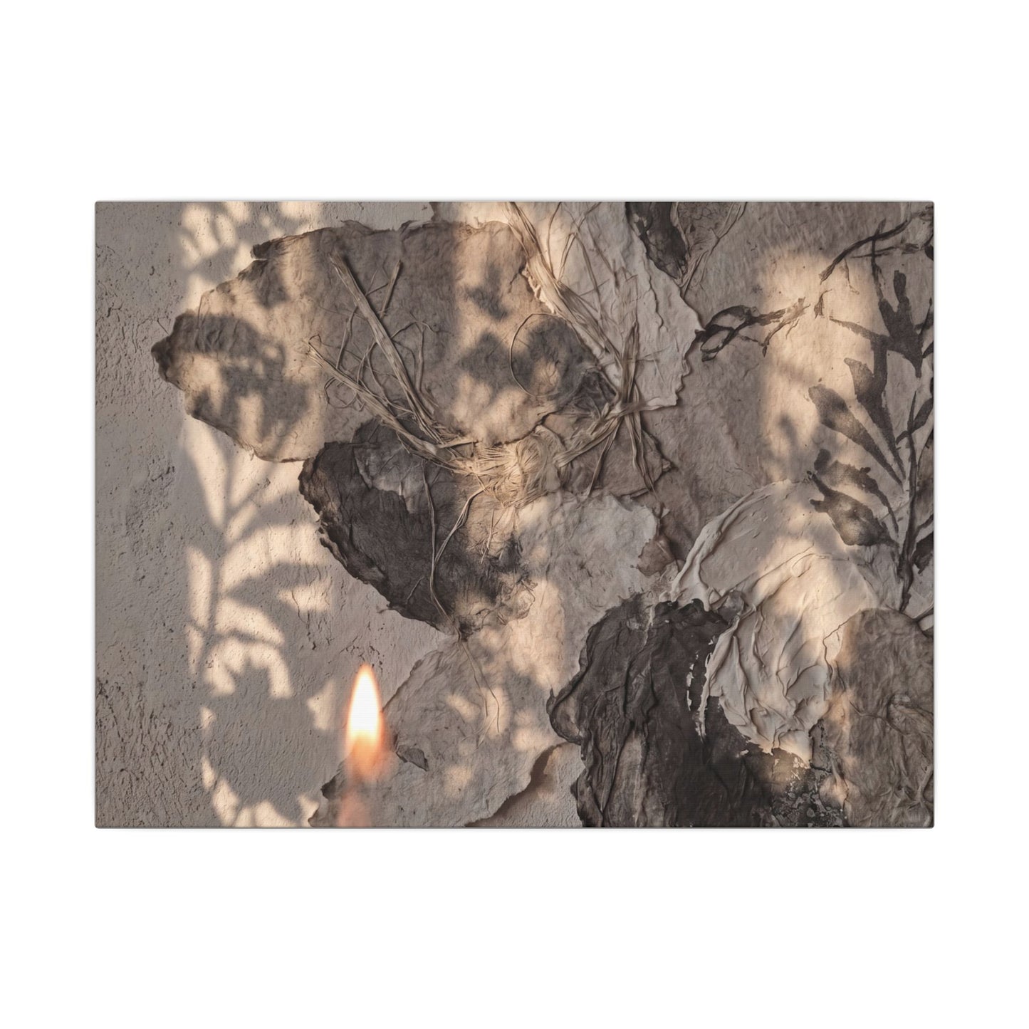 Shadow Play Summer Canvas Art | Japandi Elegant Design Art Print