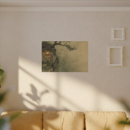 Spring Pine Tree Minimal Line Canvas Art | Earthy Decor