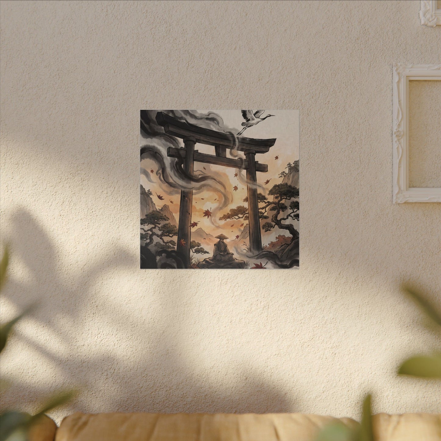 Torii Gate Ukiyo E Inspired Canvas Art | Serene Zen Art