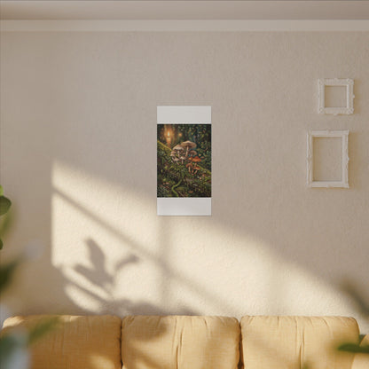 Spring Wild Mushrooms Herbarium Canvas Art | Rustic Decor