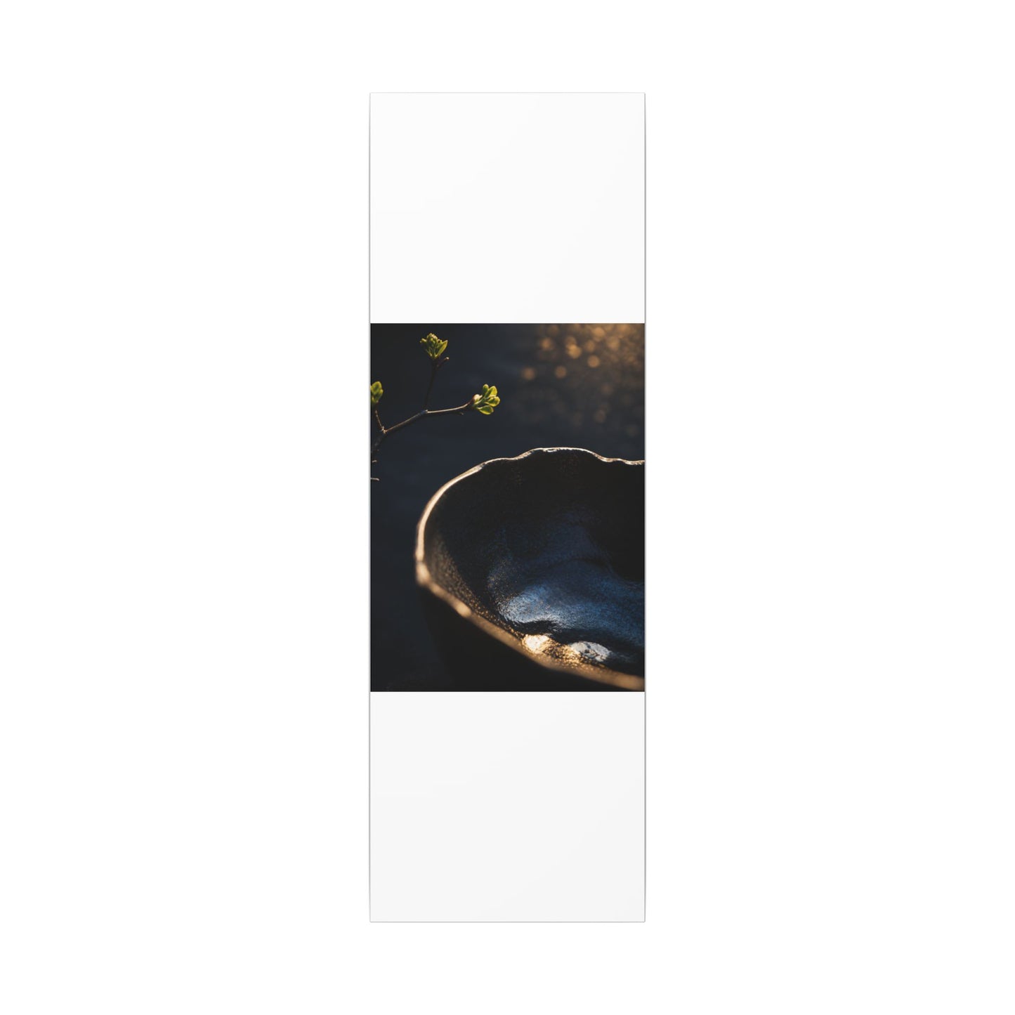 Ma Ceramic Bowl Canvas Art - Dark Japandi Shadow Zen