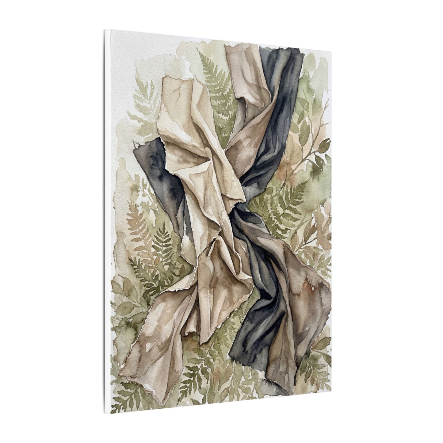 Silk Drape Summer Canvas Art | Japandi Cozy Design