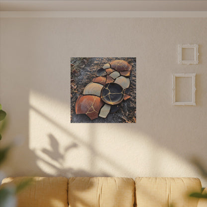 Winter Broken Pottery Gold Vein Canvas Art | Beautiful Decor