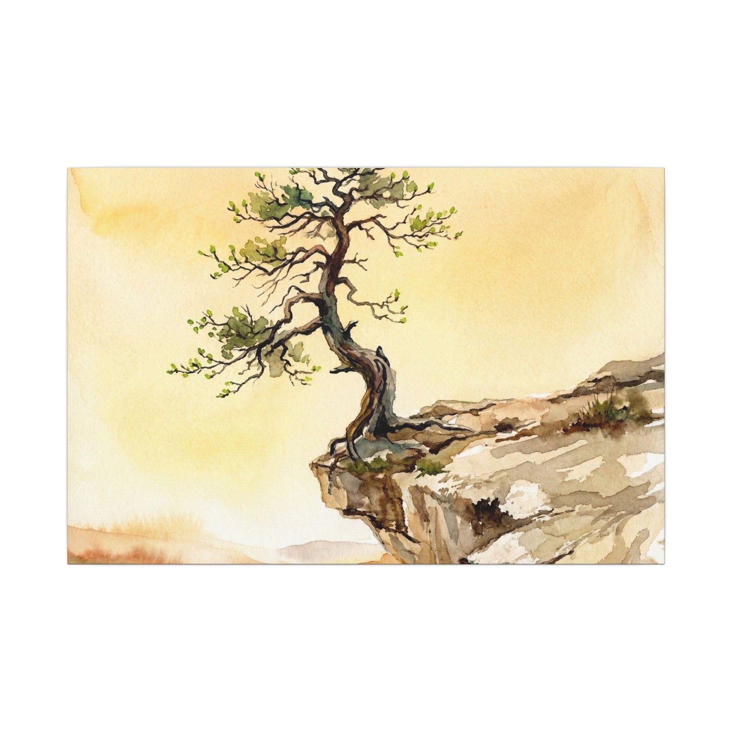Golden Hour Pine Tree Canvas Art - Japandi Fukinsei