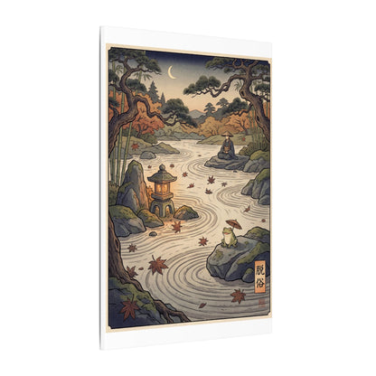 Rock Garden Autumn Canvas Art | Zen Serene Design