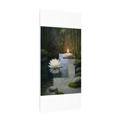 Candlelight Lotus Flower Canvas Art - Zen Kanso