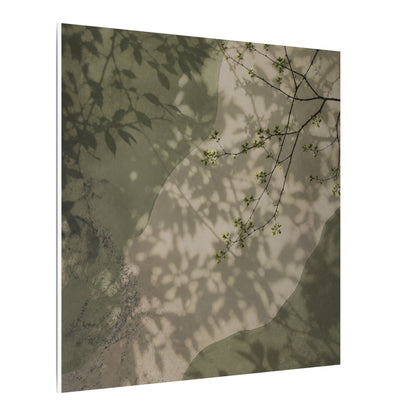 Neutral Shadow Play Canvas Art - Japanese Pattern Japandi