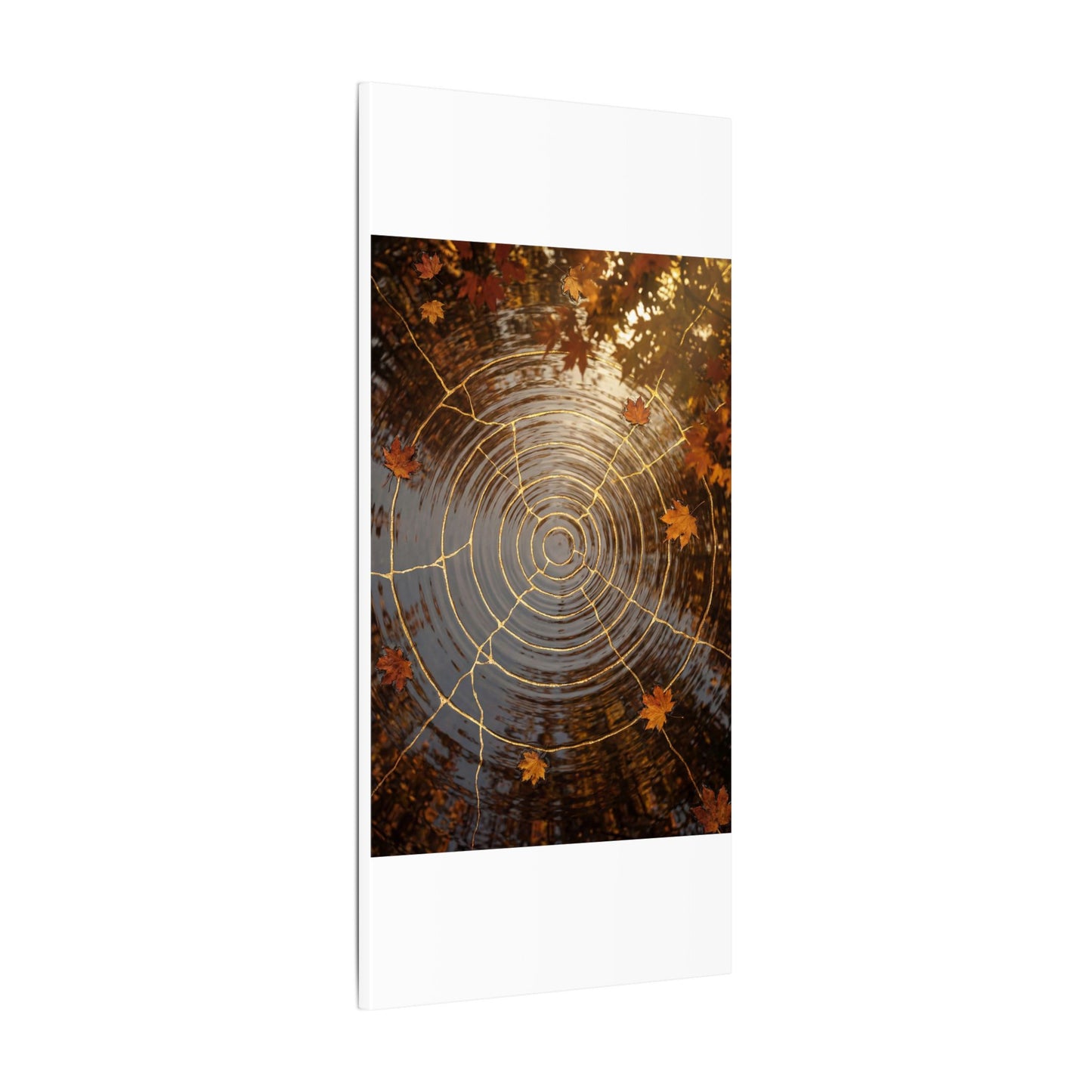 Artful Water Ripple Canvas Art - Gold Vein Kintsugi