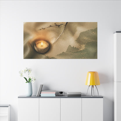 Silk Drape Japanese Pattern Canvas Art | Warm Japandi Art