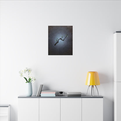 Ink Brushstroke Canvas Art | Spring Dark Japandi Moody Minimal Art