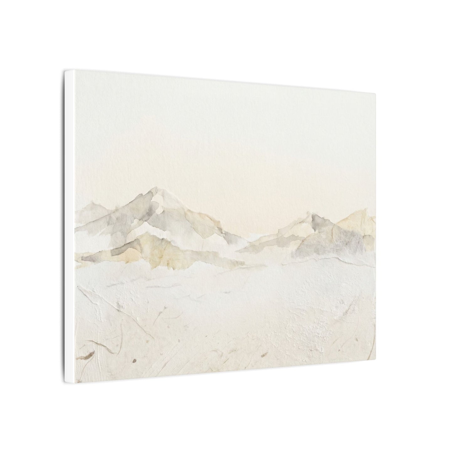 Mountain Mist Winter Canvas Art | Japandi Warm Design