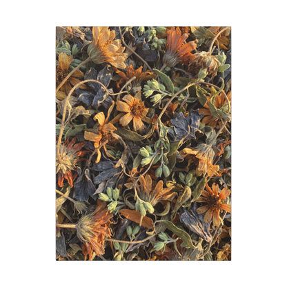 Spring Dried Flowers Japanese Pattern Canvas Art | Warm Decor