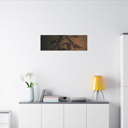 Calligraphy Shadow Zen Canvas Art | Bold Dark Japandi Art
