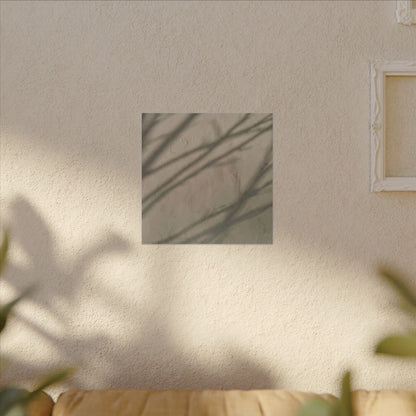 Shadow Play Japanese Pattern Canvas Art | Warm Japandi Art