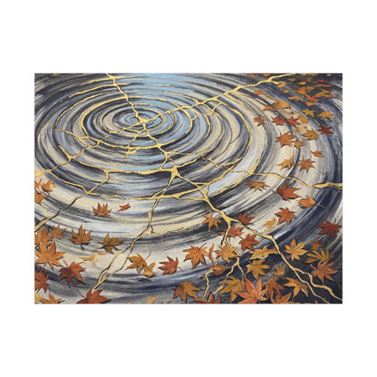 Moonlight Water Ripple Canvas Art - Kintsugi Fukinsei