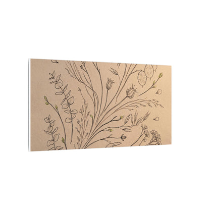 Dried Flowers Canvas Art | Spring Japandi Minimal Line Art