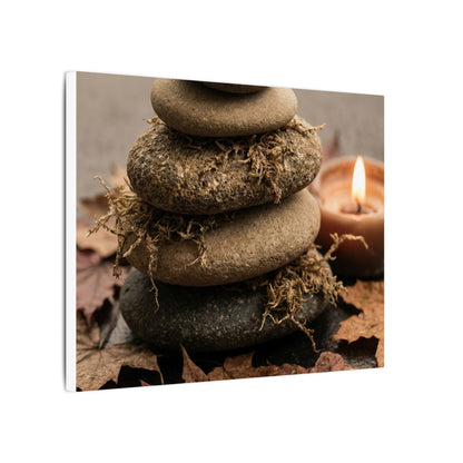 River Stones Canvas Art | Autumn Japandi Texture Art