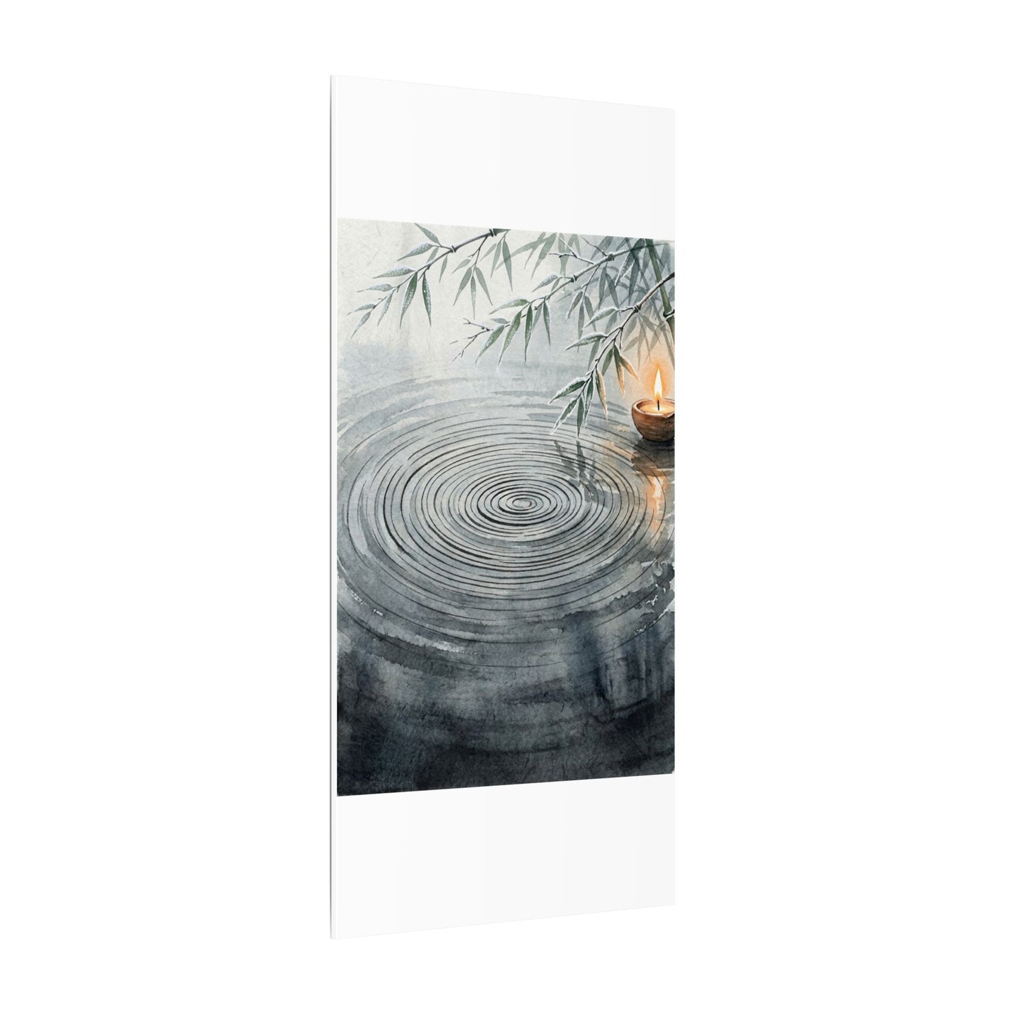 Water Ripple Sumi E Canvas Art | Calm Zen Art